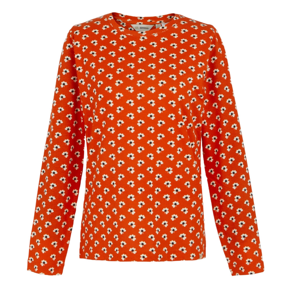 (8 UK, Red) Regatta Womens/Ladies Orla Kiely Clover Long-Sleeved Winter T-Shirt