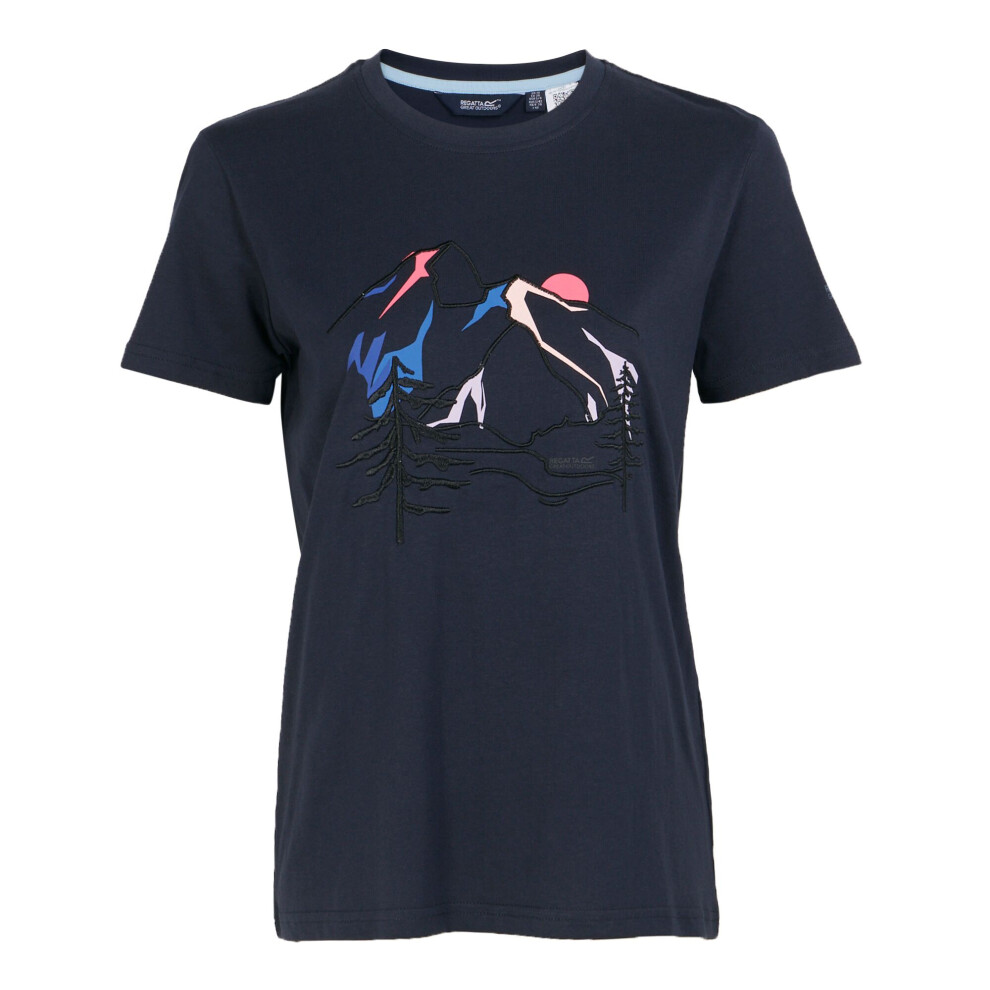 (26 UK, Navy) Regatta Womens/Ladies Filandra IX Embroidered T-Shirt