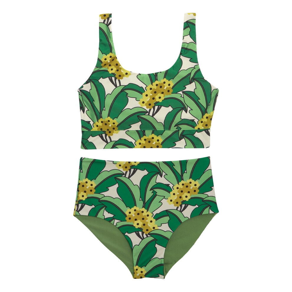 (10 UK, Green) Regatta Womens/Ladies Orla Kiely Tropical Reversible Bikini Set