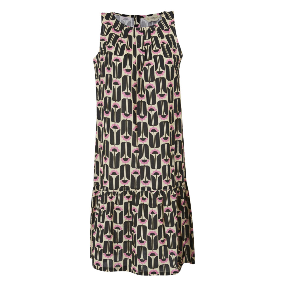 (16 UK, Black) Regatta Womens/Ladies Orla Kiely Summer Tall Flowers Sleeveless Dress