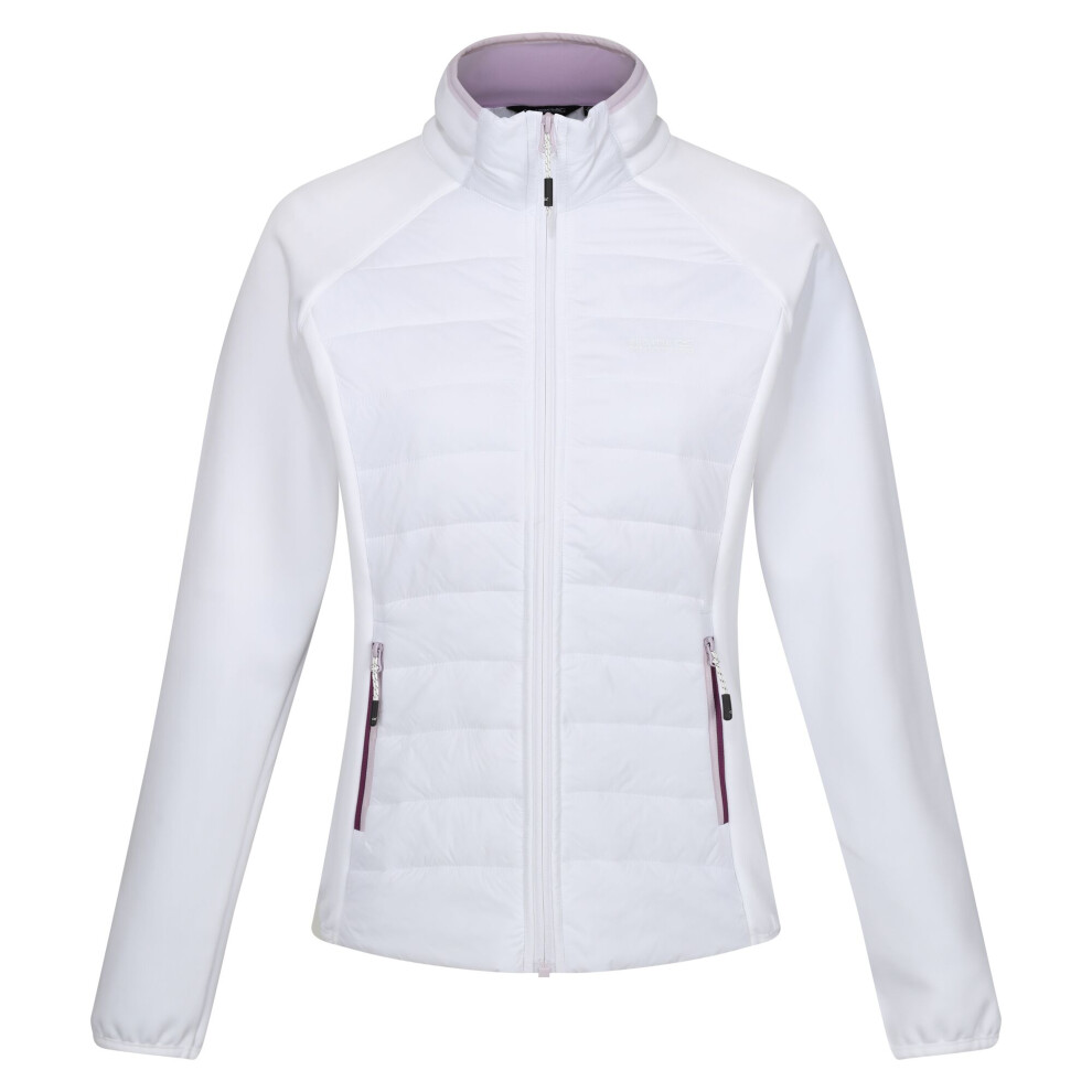 (18 UK, White/Lilac Frost) Regatta Womens/Ladies Clumber V Hybrid Jacket