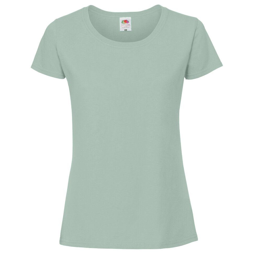 (XL, Sage) Fruit Of The Loom Womens/Ladies Ringspun Premium T-Shirt