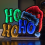 Snow Time 40cm Infinity Ho Ho Ho on Metal Base with Multi-Coloured LEDs 1