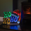 Snow Time 40cm Infinity Ho Ho Ho on Metal Base with Multi-Coloured LEDs 3