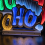Snow Time 40cm Infinity Ho Ho Ho on Metal Base with Multi-Coloured LEDs 6