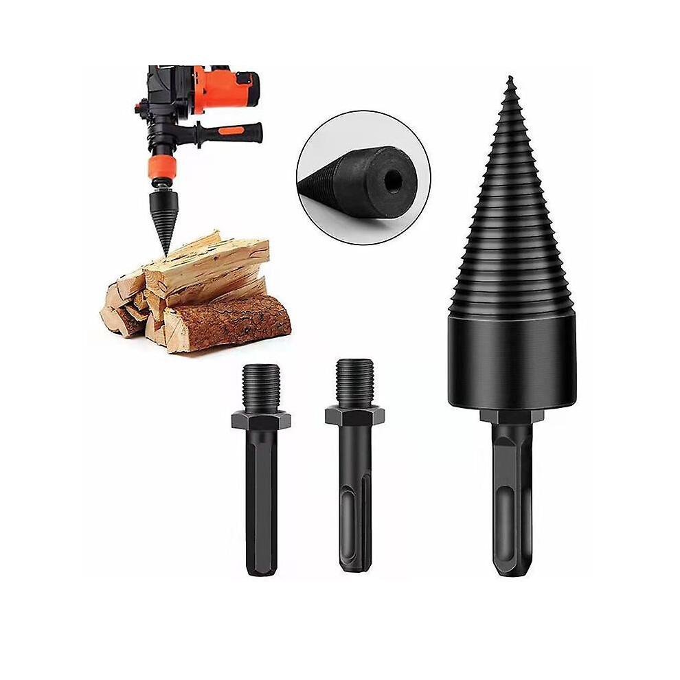 Speed Twist Drill Bit Wood Firewood Log Splitter Screw Splitting Cones Driver