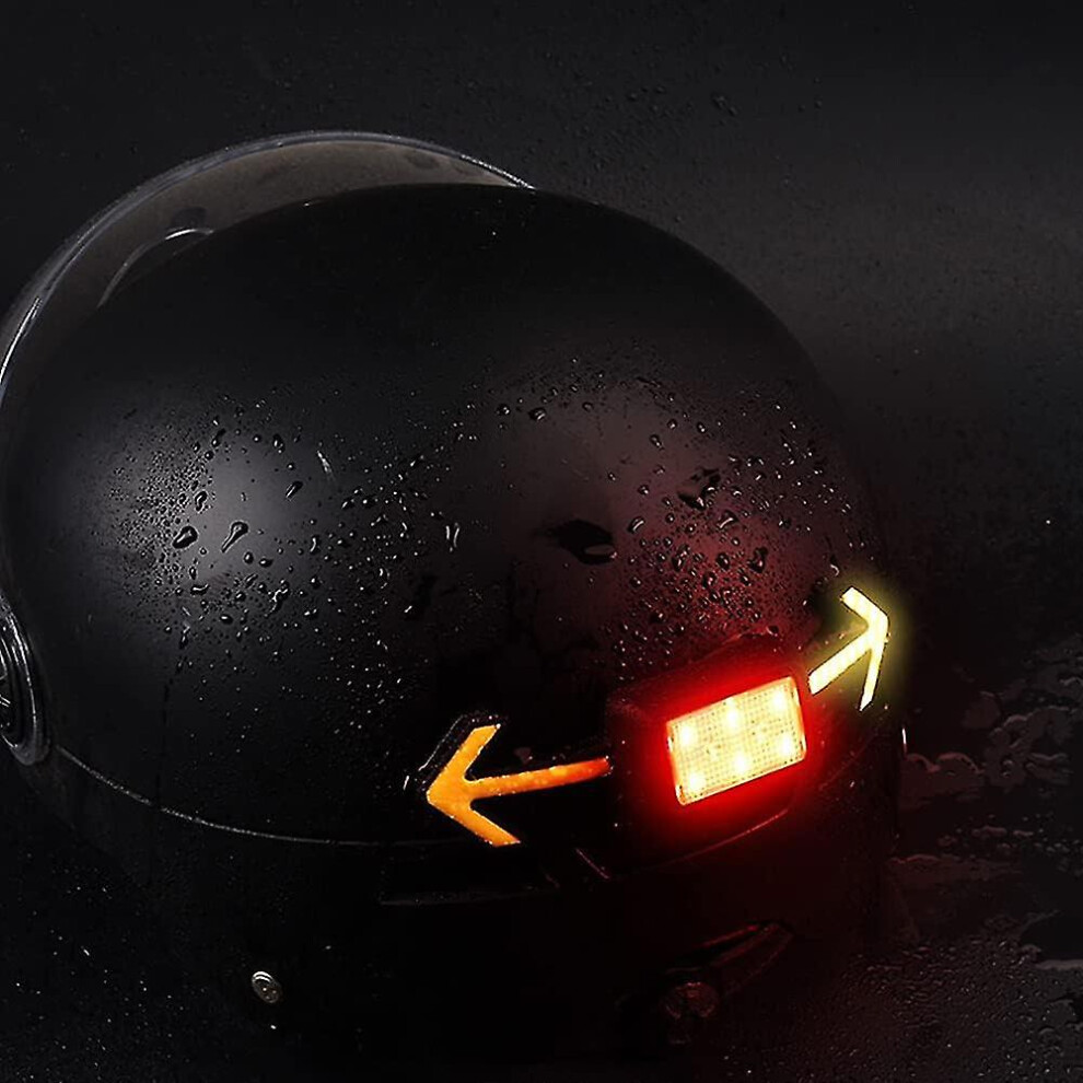 (blue, 1pcs) Bike Turning Signal Light Safety Warning Lights, Bicycle Helmet Tail Light With Led Light Strip, Usb Charge With 5 Modes For Mountain Bik