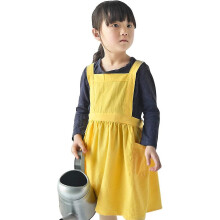 (S) 1 Apron Dress Children With Pockets Blouse Girl Boy Adjustable Neck Straps Baby Diy Kitche