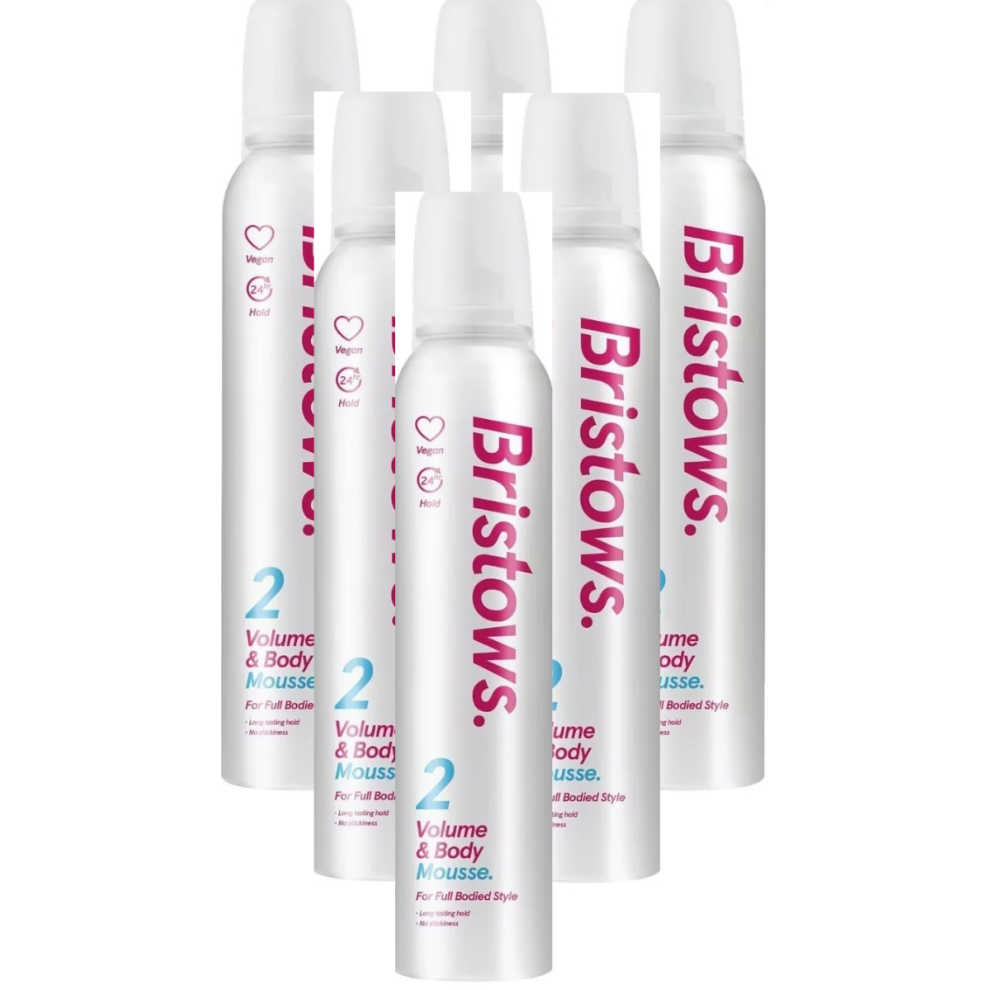 6 x 200ml Bristows #2 Volume & Body Mousse