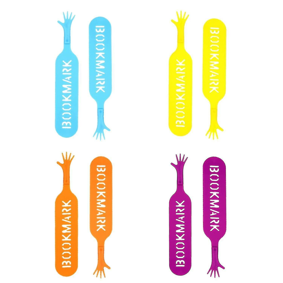 8pcs Bookmarks 3d Silicone Book Marker Cartoon Funny Help Me Finger Book Marker For Readers Students Aldult