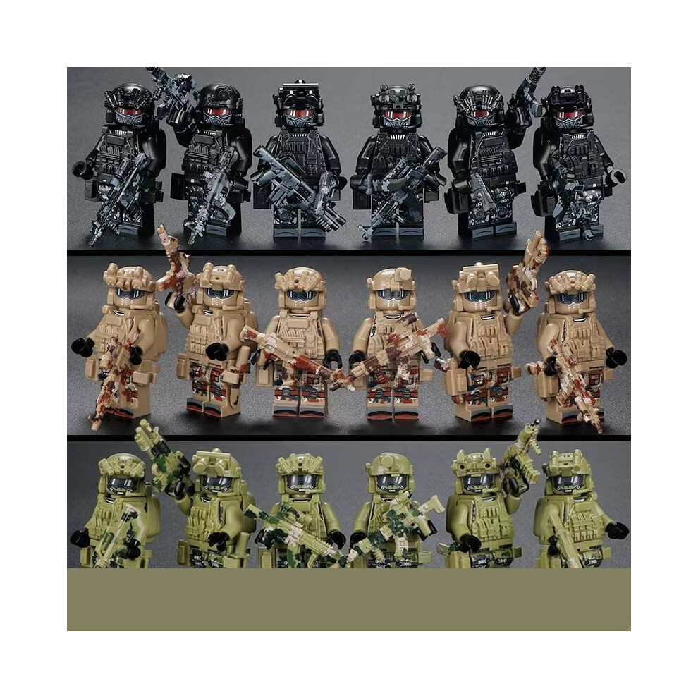 (E) Building Blocks Ghost Special Forces Military Special Forces People's Armed Forces Boys Assembled Children's Toys Fit Lego