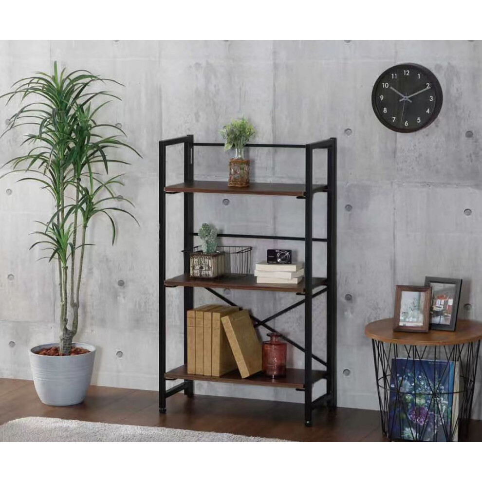 3-Tier Bookcase Display Rack Ladder Bookshelf * Folding Design & Fully Assembled