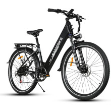 (Black) SAMEBIKE RS-A01Pro 27.5" Electric Bike with 36V 15AH Removable Battery Electric Mountain Bike for 7 Speed gears Electric Bicycle