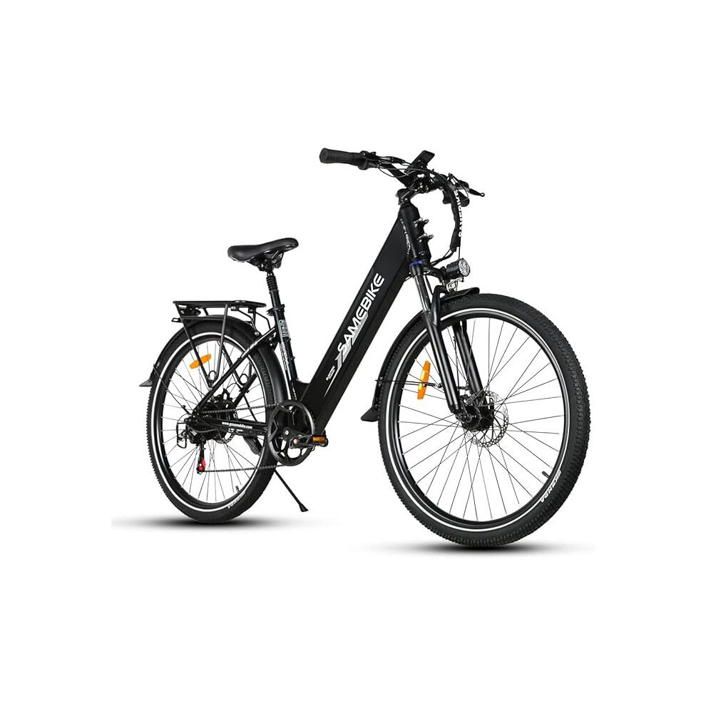 (Black) SAMEBIKE RS-A01Pro 27.5" Electric Bike with 36V 15AH Removable Battery Electric Mountain Bike for 7 Speed gears Electric Bicycle