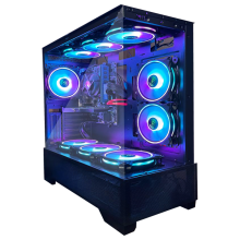 (Tower Only) Fast 9 FAN Gaming Intel Quad Core i5 16GB RAM 1TB HDD & 128GB SSD PC Bundle & Speakers