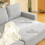 Homcom HOMCOM Pull Out Sofa Bed L Shape Corner Sofa w/ Reversible Chaise Light Grey 6