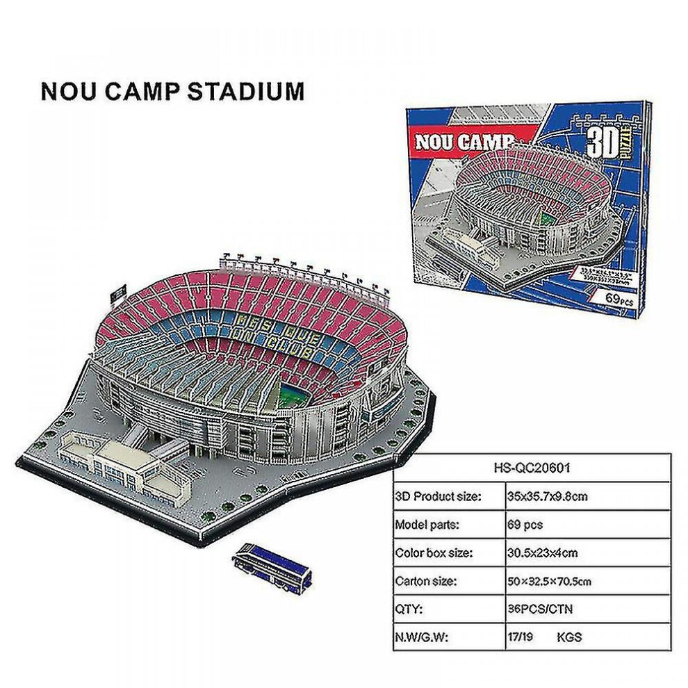(Nou Camp) Classic Jigsaw Diy 3d Puzzle World Football Stadium Assembled Building Model-image-OPC-PFP6ZGS-NEW