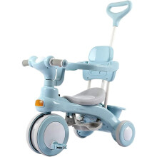 (Blue) Tricycle Bike Ride on Trike 3 Wheels push handle