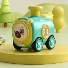 (Dog) Baby Inertia Press Face Changing with Whistle Small Train Toy Gift