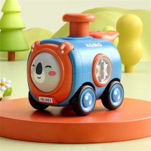 (koala) Baby Inertia Press Face Changing with Whistle Small Train Toy Gift