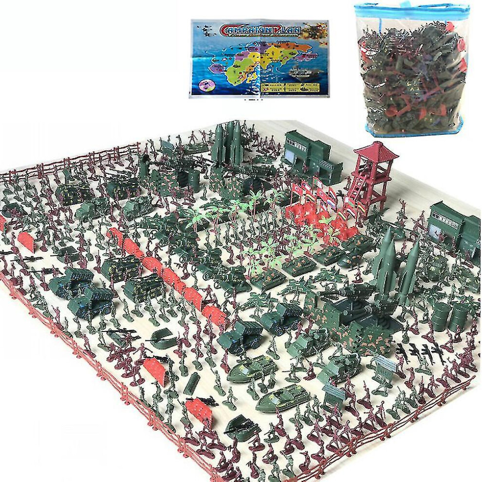 575pcs World War Military Soldiers Set Battlefield Figures Playset