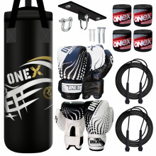 (Blk Set) 2ft Punch Bag Set Kids Boxing Training Hanging Bag