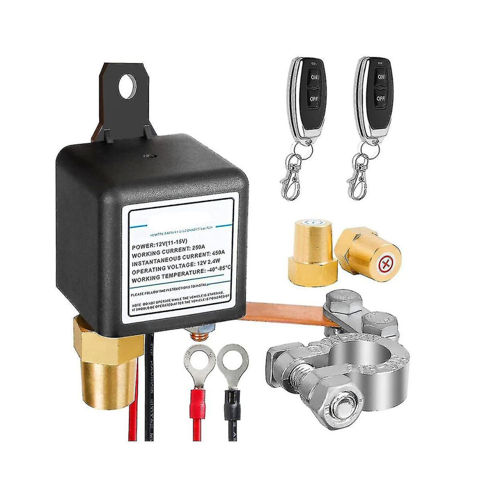 12V 250A Universal Battery Switch Relay Integrated Wireless Remote Control Disconnect Cut Off Isola 7305602196735