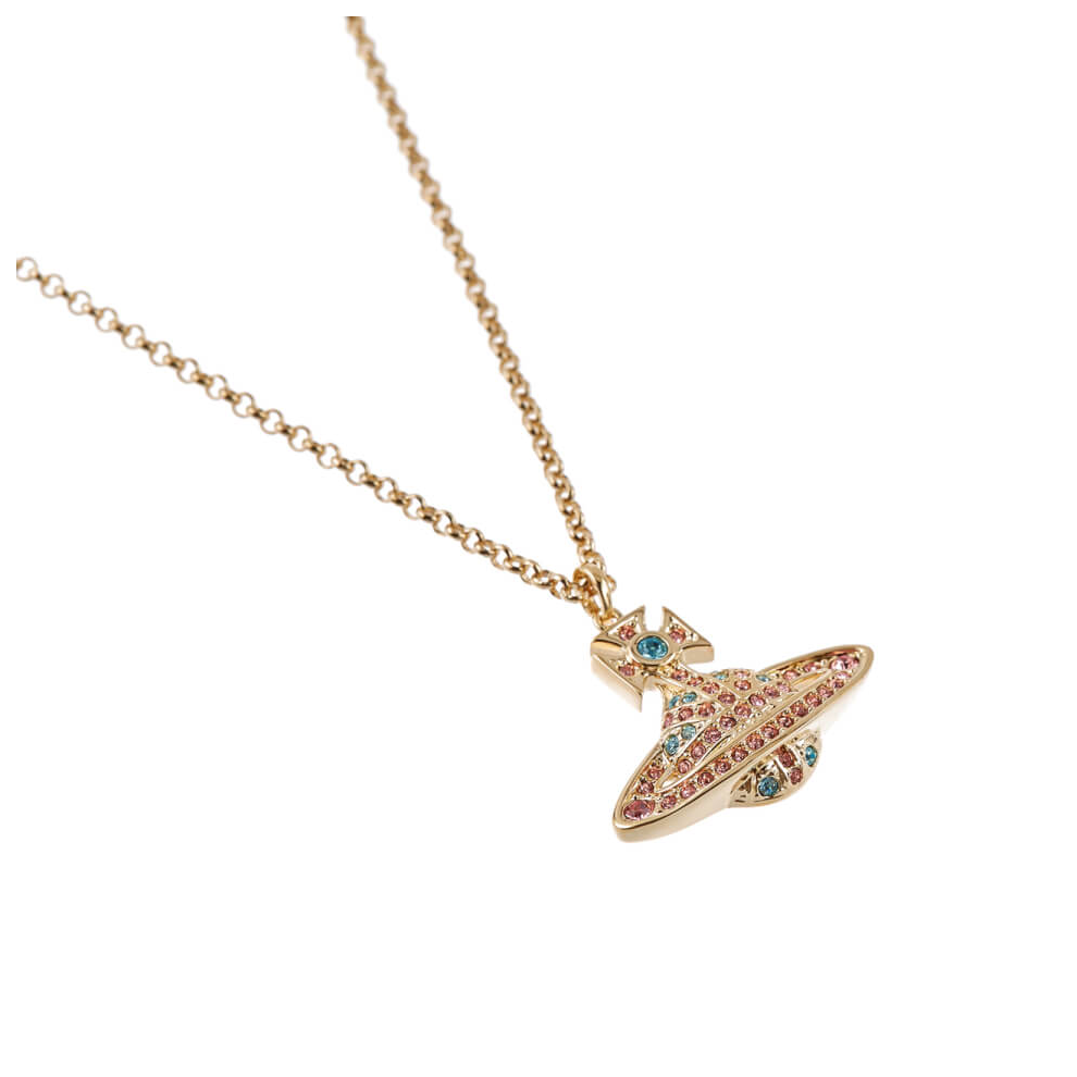 Vivienne Westwood - Women's Jack Bas Relief Pendant Gold Aquamarine