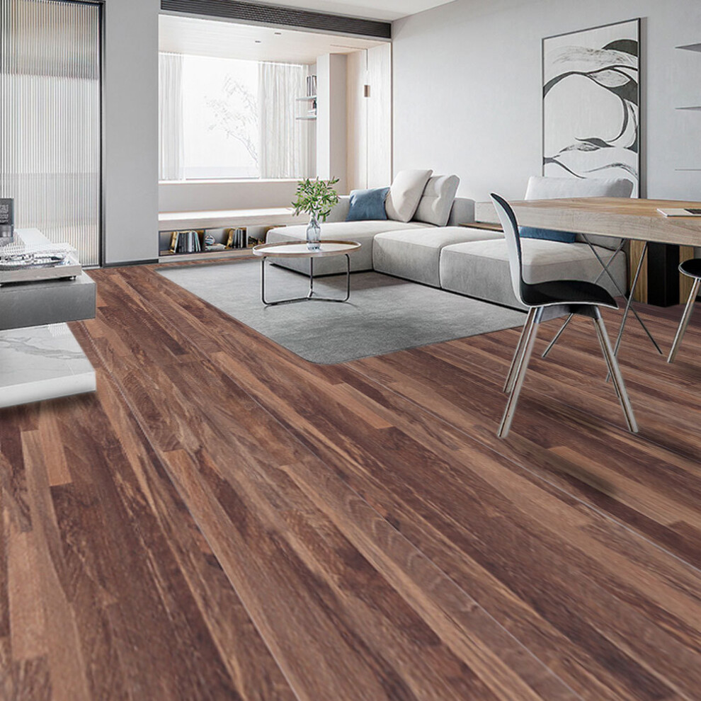 72 Pcs PVC Wooden Self-adhesive Laminate Flooring Planks for Home Decor