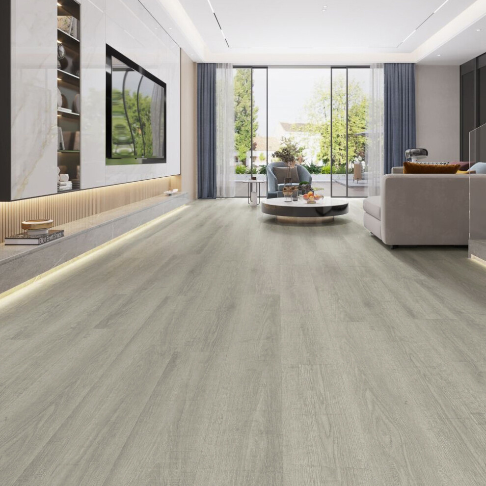72 Pcs PVC Wooden Self-adhesive Laminate Flooring Planks for Home Decor