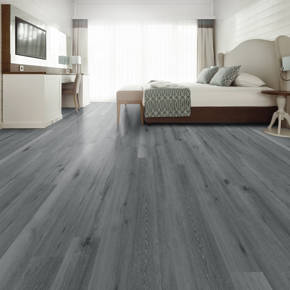 72 Pcs Rustic Lifelike Wood Grain Self-adhesive PVC Flooring