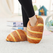 36-40 Yards Bread Slippers Personalized Creative Toast Bread Home Ladies Men's Cotton Slippers