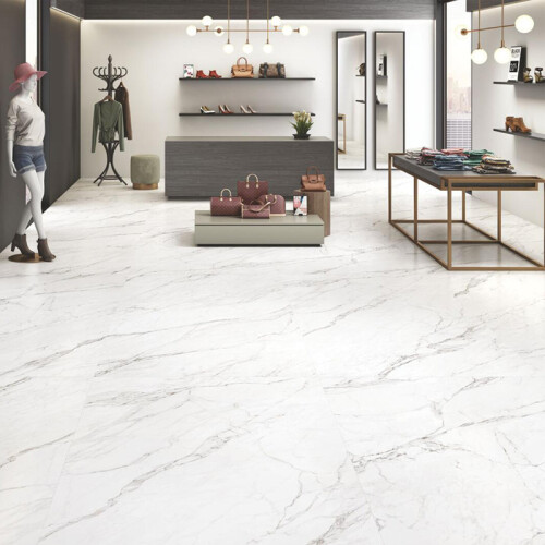 Living And Home 48Pcs Square Self Adhesive Stone Effect Floor Tiles