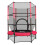 Galactica Galactica Kids' Red 4.5ft Mini Trampoline With Safety Net 1