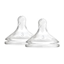 Dr Browns Options+ Level 3 Narrow Neck Teat 2 Pack - Transparent