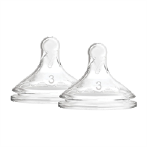 Dr Browns Options+ Level 3 Narrow Neck Teat 2 Pack  - Transparent