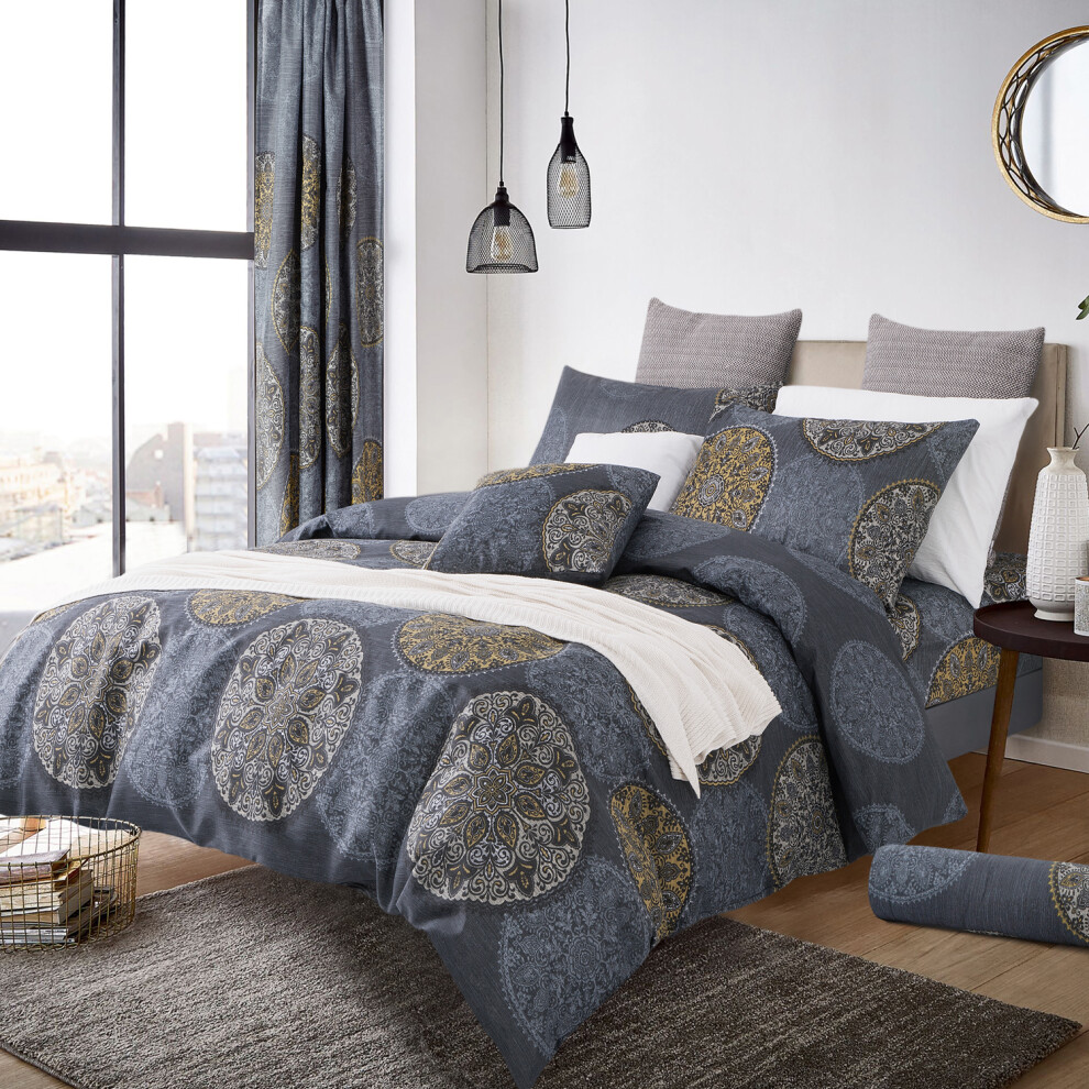 (King: 230 X 220 cm, Tumble) Hotel Quality Printed 4-Piece Duvet Cover Reversible Bedding Set