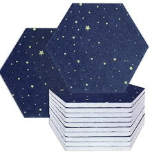 12 Pack Starry Sky Hexagon Acoustic Panels,sound Proofing Padding,sound Absorbing Panel For Studio