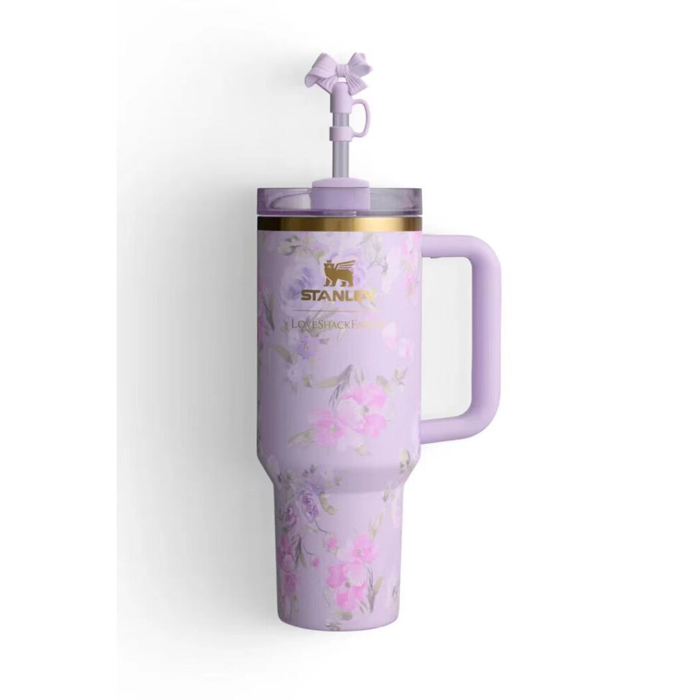 Large Capacity Car Ice Cup H2.0 FlowState Tumbler 40oz Cup lilac