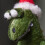 Smart Garden Products 37cm Green Standing Christmas Dinosaur with Santa Hat 5