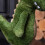 Smart Garden Products 37cm Green Standing Christmas Dinosaur with Santa Hat 6