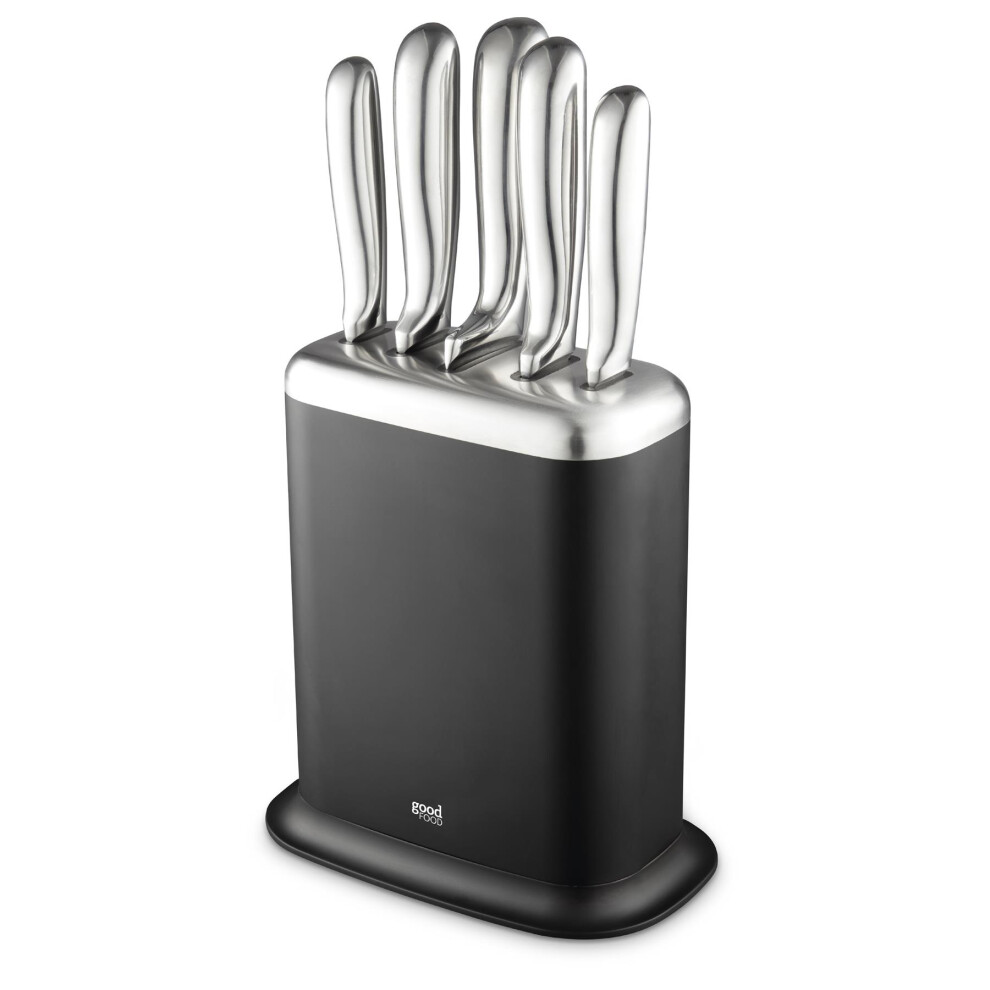 Good Food 5 Piece Knife Set with Block Black - Image 2