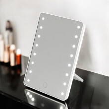 (Freestanding) Cosmetic Free Standing Mirror LED Light Travel Makeup Shaving Dressing Table