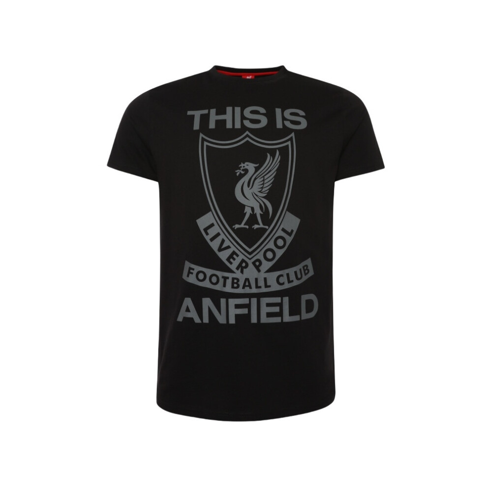 (M, Black/Grey) Liverpool FC Mens This Is Anfield T-Shirt