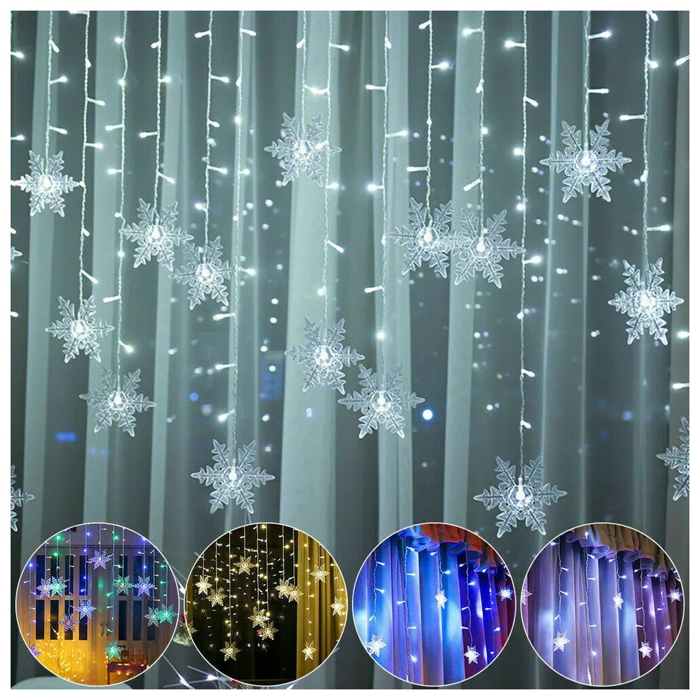 (Cold White) LED Snowflake Window Lights for Christmas Waterproof String Lights