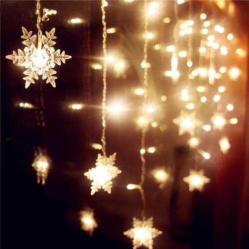 (Warm White) LED Snowflake Window Lights for Christmas Waterproof String Lights 2