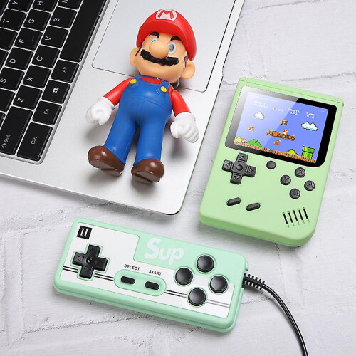 (green doubles) Gameboy Built-in 500 Classic Game Retro Video Game Console