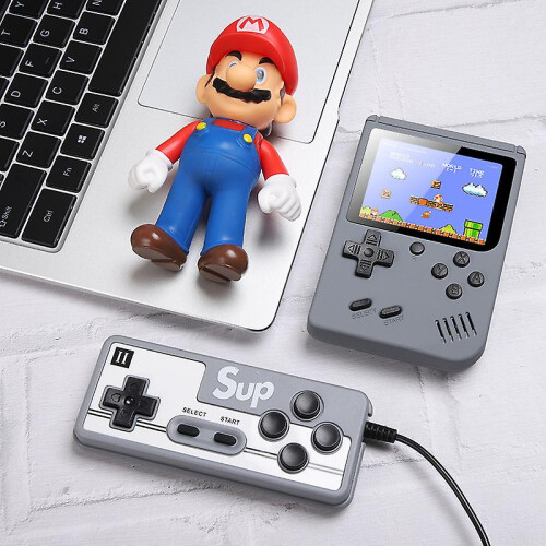 (Gray doubles) Gameboy Built-in 500 Classic Game Retro Video Game Console