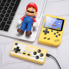 (Yellow doubles) Gameboy Built-in 500 Classic Game Retro Video Game Console