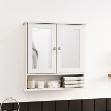 Priano 2 Door Bathroom Wall Cabinet Mirrored Shelf